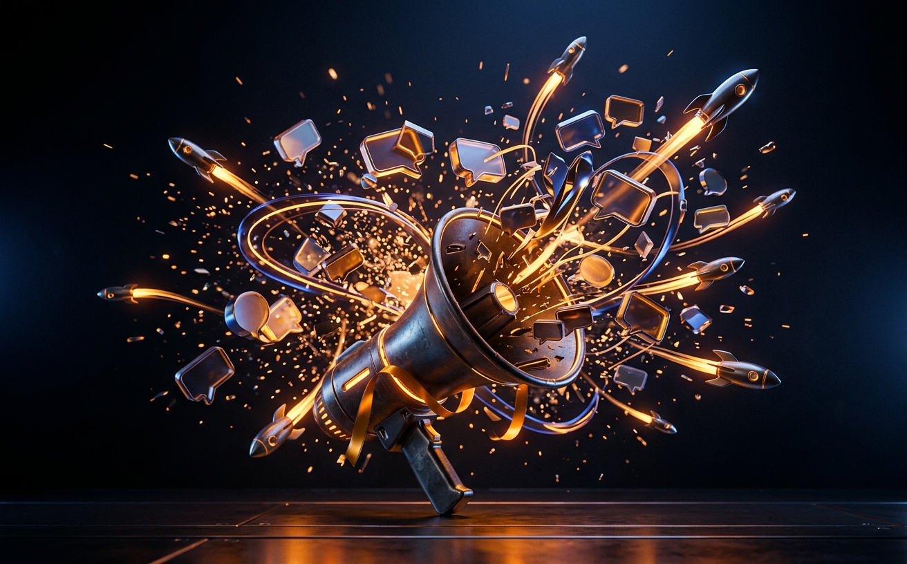 3D render voor Social Media Advertising